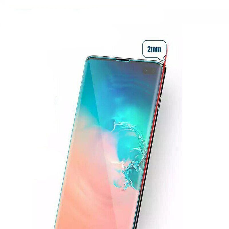 Защитное стекло 3D на весь экран для Samsung Galaxy S10 (с ультрафиолетовым клеем) - Прозрачный фото 5