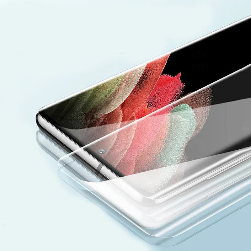 Защитное стекло 3D на весь экран для Samsung Galaxy S22 Ultra (с ультрафиолетовым клеем) - Прозрачный фото 2