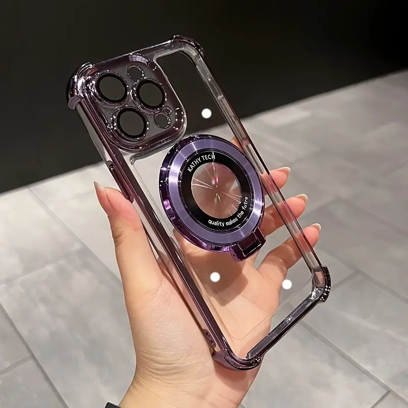 Силіконовий чохол з кільцем для iPhone 14 Pro - Фіолетовий фото 3