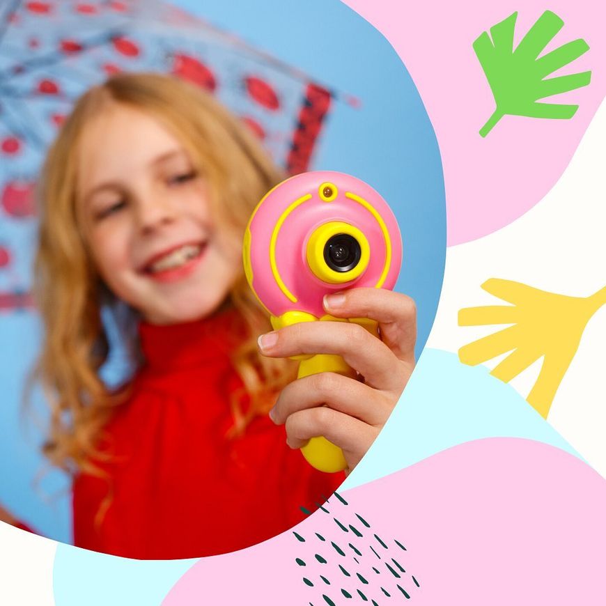 Дитяча відеокамера BabyCam з режимом фото та відео селфі колір Рожевий