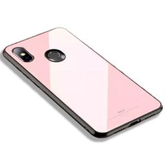 Силиконовый чехол со Стеклянной крышкой для Xiaomi MiA2 - Розовый фото 1