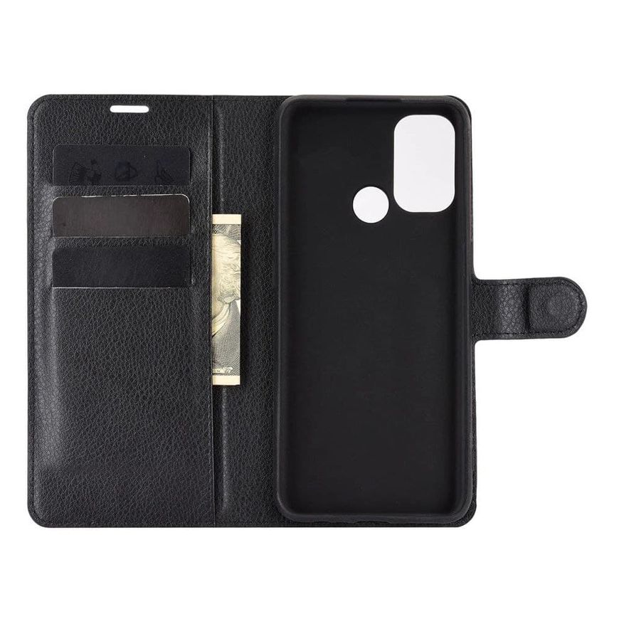 Чехол-Книжка с карманами для карт на Oppo A53 - Черный фото 3