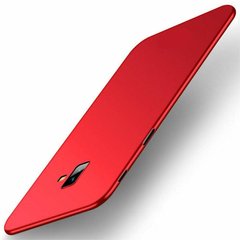 Чехол Бампер с покрытием Soft-touch для Samsung Galaxy J6 Plus - Красный фото 1