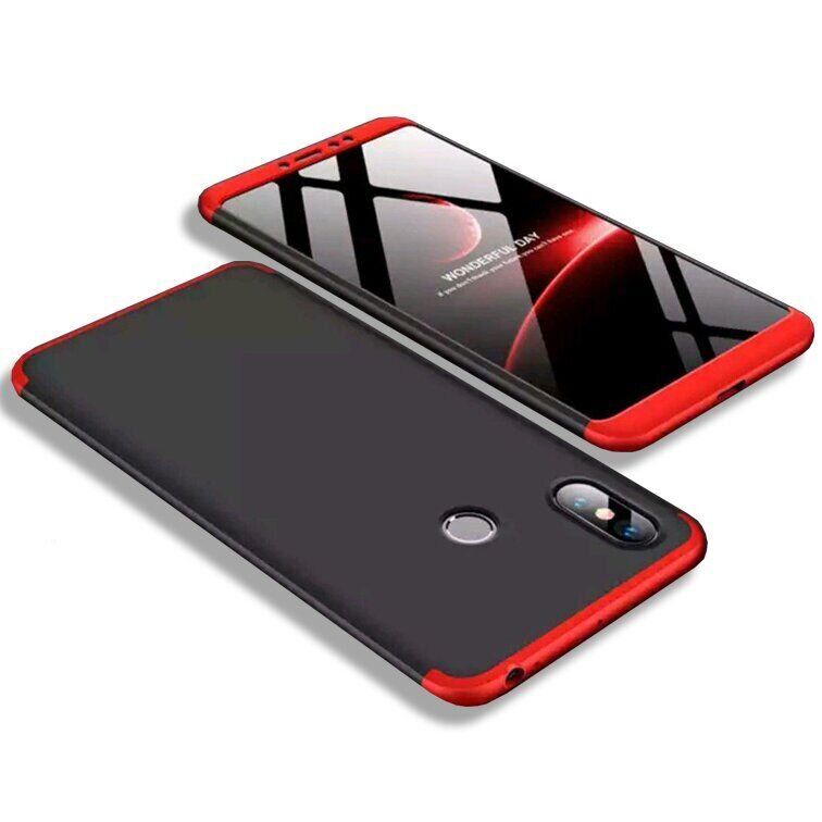 Чехол GKK 360 градусов для Xiaomi Mi Max 3 - Черно-Красный фото 2
