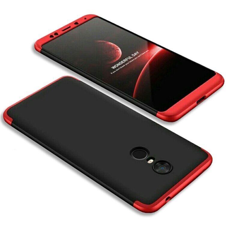 Чохол GKK 360 градусів для Xiaomi Redmi 5 Plus - Чёрно-Красный фото 1