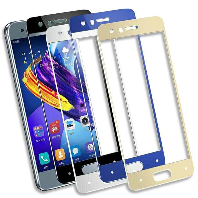 Захисне скло 2.5D на весь екран для Huawei Honor 9 - Синій фото 3