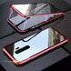 Магнитный чехол с защитным стеклом для Xiaomi Redmi Note 8 Pro - Красный фото 1