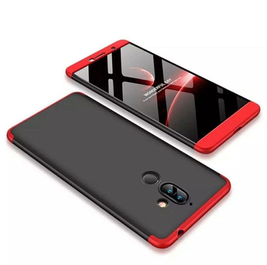 Чохол GKK 360 градусів для Nokia 7 Plus - Чёрно-Красный фото 1