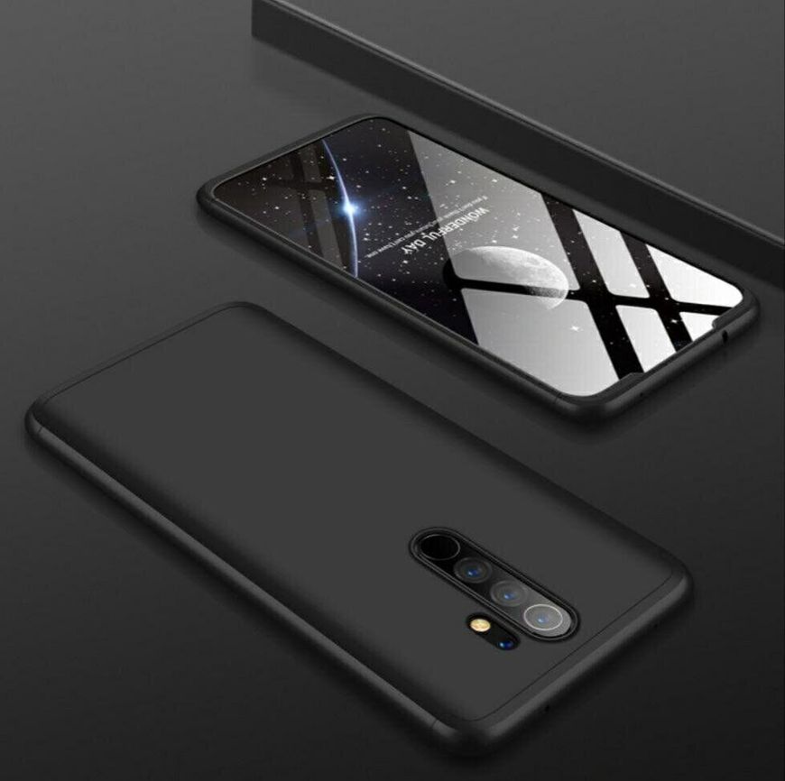 Чехол GKK 360 градусов для Xiaomi Redmi 9 - Черный фото 2