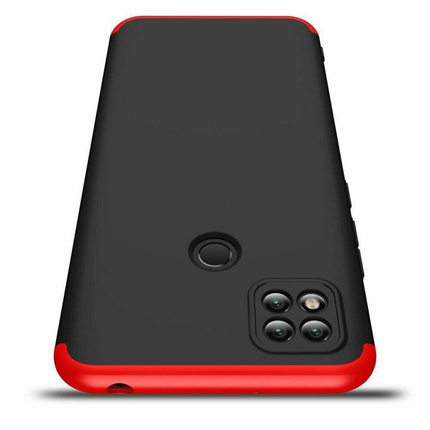 Чехол GKK 360 градусов для Xiaomi Redmi 9C / Redmi 10A - Черно-Красный фото 3