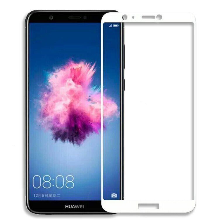 Захисне скло 2.5D на весь екран для Huawei P Smart - Білий фото 2