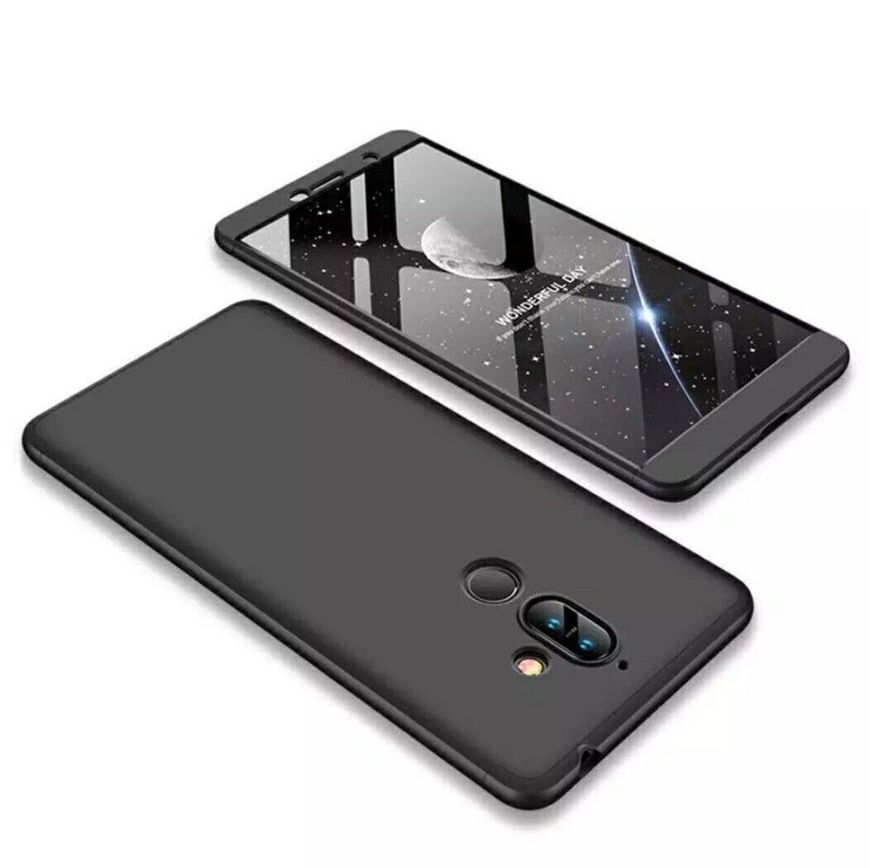 Чохол GKK 360 градусів для Nokia 7 Plus - Чорний фото 1