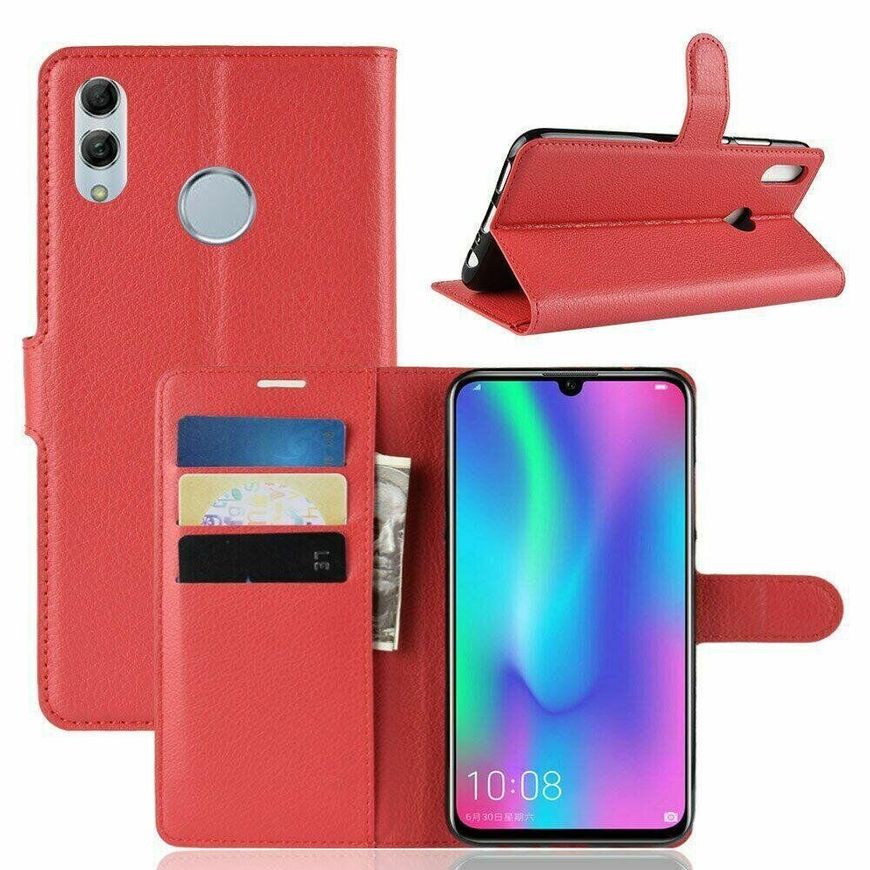 Чехол-Книжка с карманами для карт на Huawei P Smart (2019) - Красный фото 1