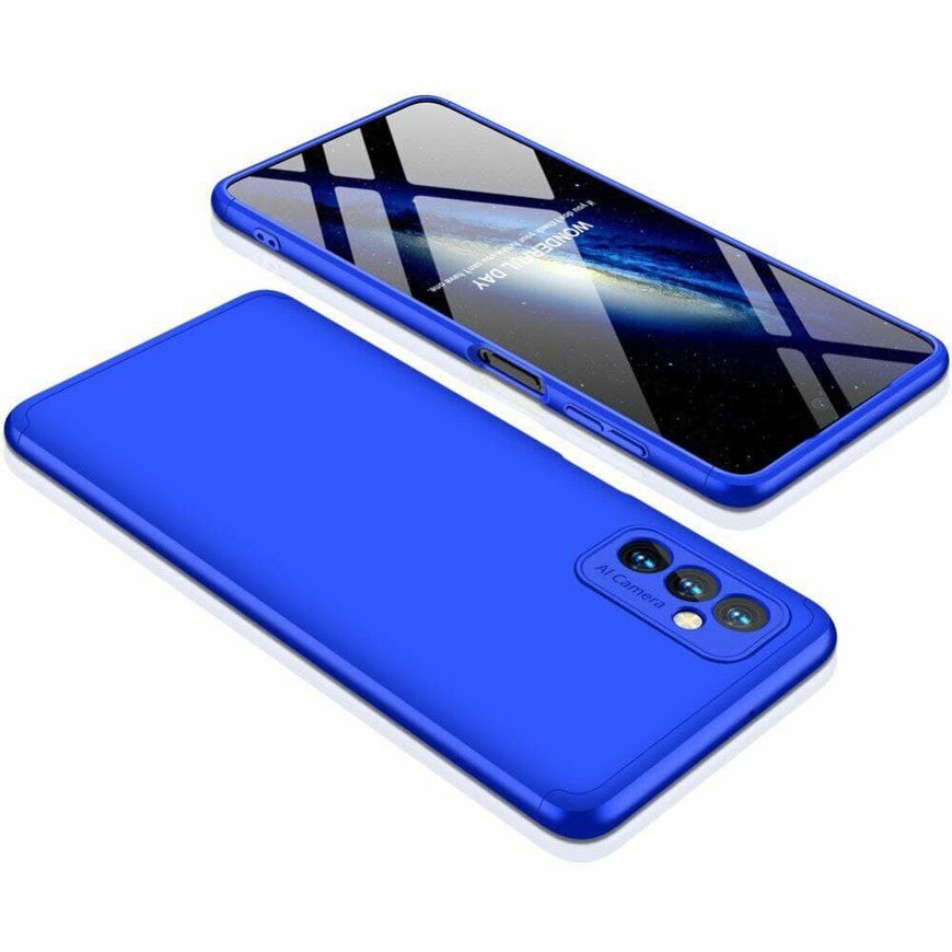 Чехол GKK 360 градусов для Samsung Galaxy M52 - Синий фото 2