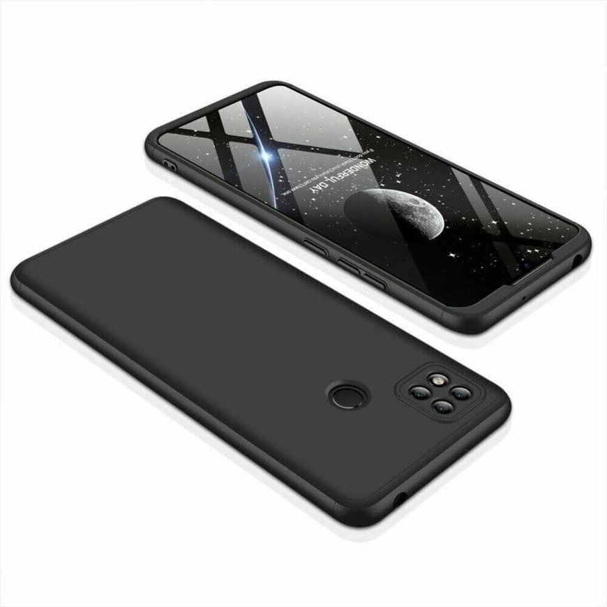 Чехол GKK 360 градусов для Xiaomi Redmi 9C / Redmi 10A - Черный фото 2
