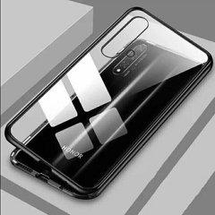Магнитный чехол Metal Frame для Huawei Honor 20 / Nova 5T - Чёрный фото 1