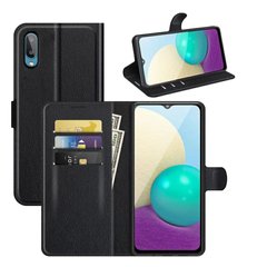 Чехол-Книжка с карманами для карт на Samsung Galaxy A02 - Черный фото 1