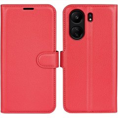 Чехол-Книжка с карманами для карт на Xiaomi Redmi 13C цвет Красный