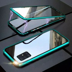 Магнитный чехол с защитным стеклом для Samsung Galaxy A31 - Зелёный фото 1