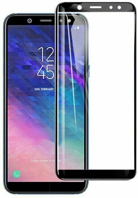 Защитное стекло 2.5D на весь экран для Samsung Galaxy A6 Plus (2018) - Черный фото 2