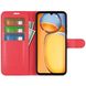 Чохол книжка з кишенями для карт на Xiaomi Redmi 13C / Poco C65 колір Червоний