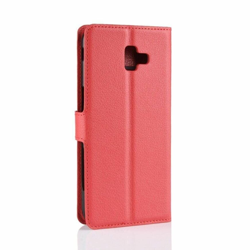 Чохол книжка з кишенями для карт на Samsung Galaxy J6 Plus - Червоний фото 5