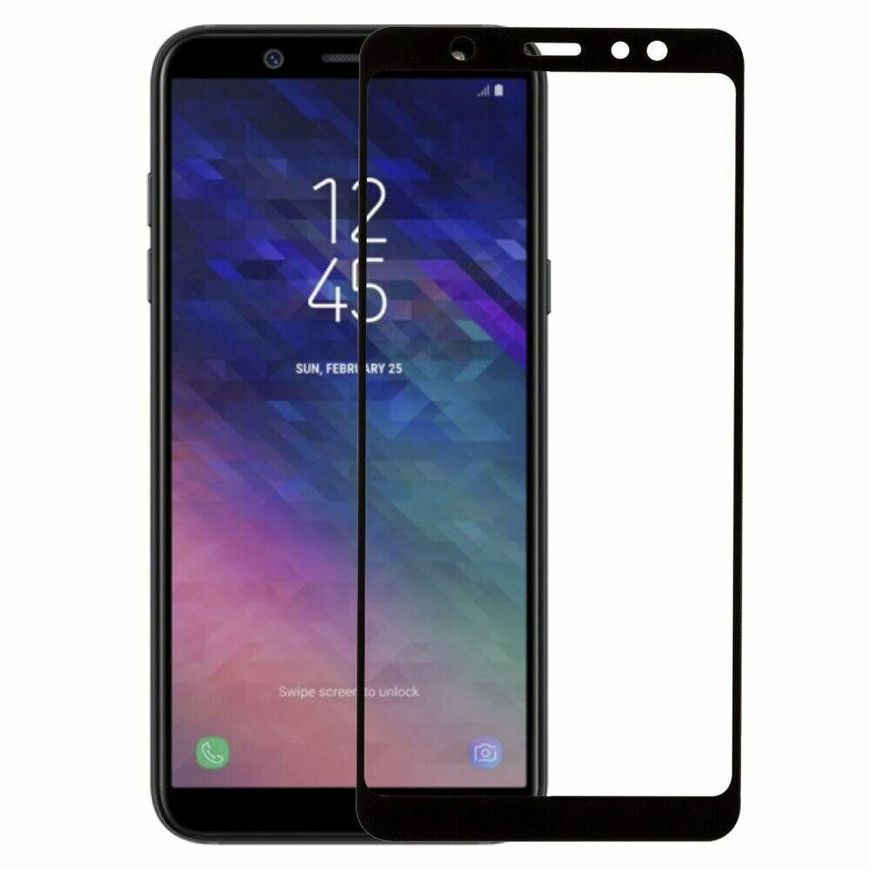 Захисне скло 2.5D на весь екран для Samsung Galaxy A6 Plus (2018) - Чорний фото 1