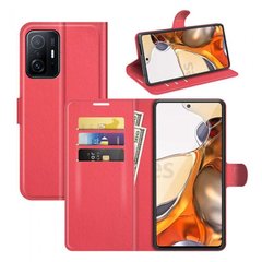 Чехол-Книжка с карманами для карт на Xiaomi 11T / 11T Pro - Красный фото 1