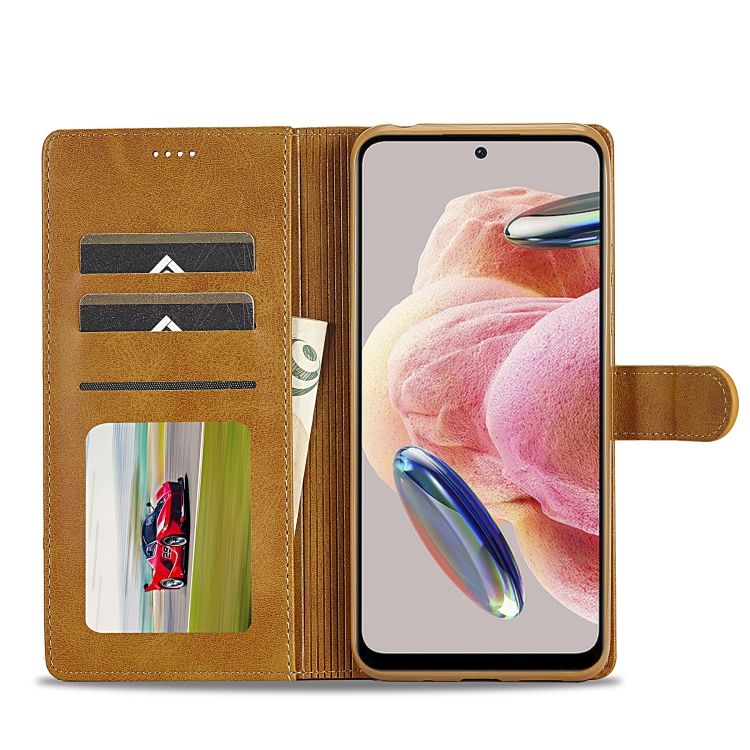 Чехол-Книжка iMeeke для Xiaomi Redmi Note 12 4G цвет Коричневый