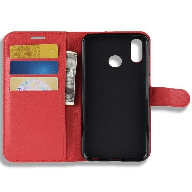 Чехол-Книжка с карманами для карт на Huawei Honor 8X - Красный фото 2