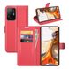Чехол-Книжка с карманами для карт на Xiaomi 11T / 11T Pro цвет Красный