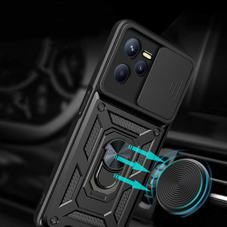 Чехол Defender с защитой камеры для Narzo 50A Prime / Realme C35 цвет Черный