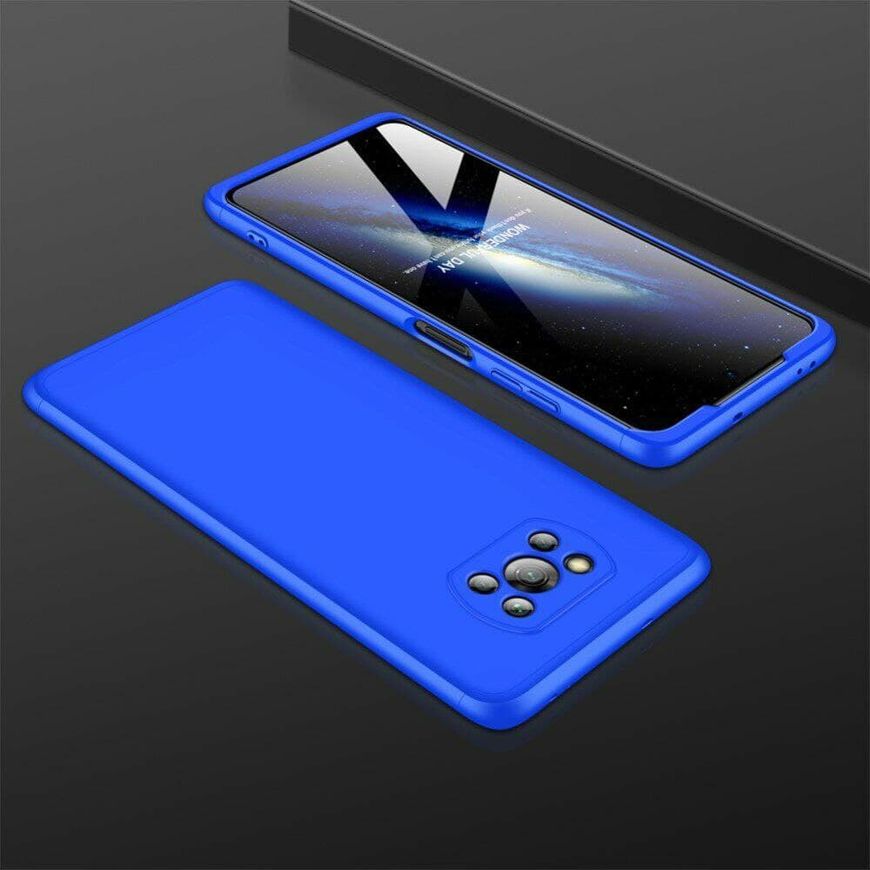 Чохол GKK 360 градусів для Poco X3 / X3 Pro - Синій фото 3