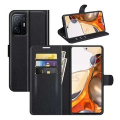 Чехол-Книжка с карманами для карт на Xiaomi 11T / 11T Pro - Черный фото 1