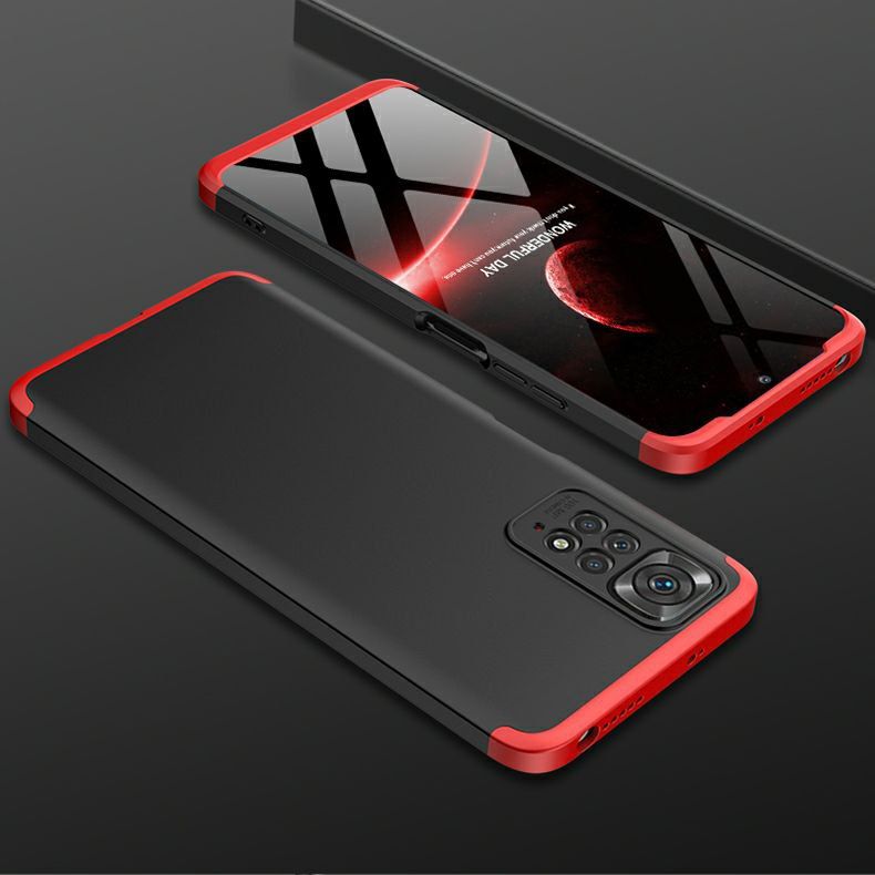 Чохол GKK 360 градусів для Xiaomi Redmi Note 11 Pro 4G / 11 Pro 5G / Note 12 Pro 4G - Чёрно-Красный фото 2