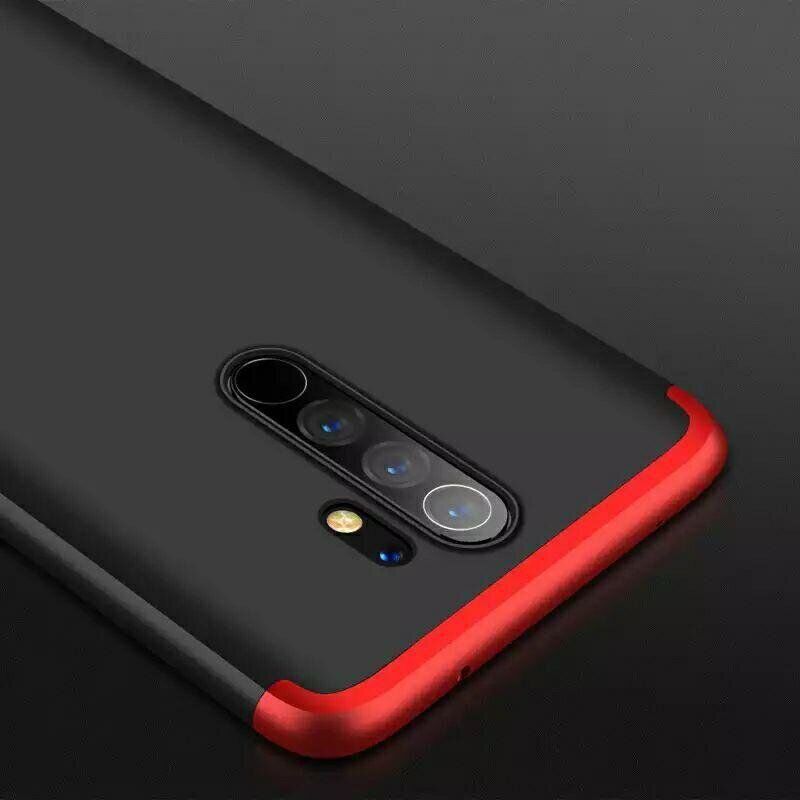 Чехол GKK 360 градусов для Xiaomi Redmi Note 8 Pro - Черно-Красный фото 3