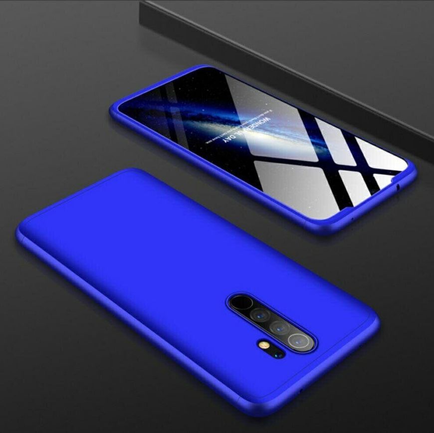 Чехол GKK 360 градусов для Xiaomi Redmi Note 8 Pro - Синий фото 2