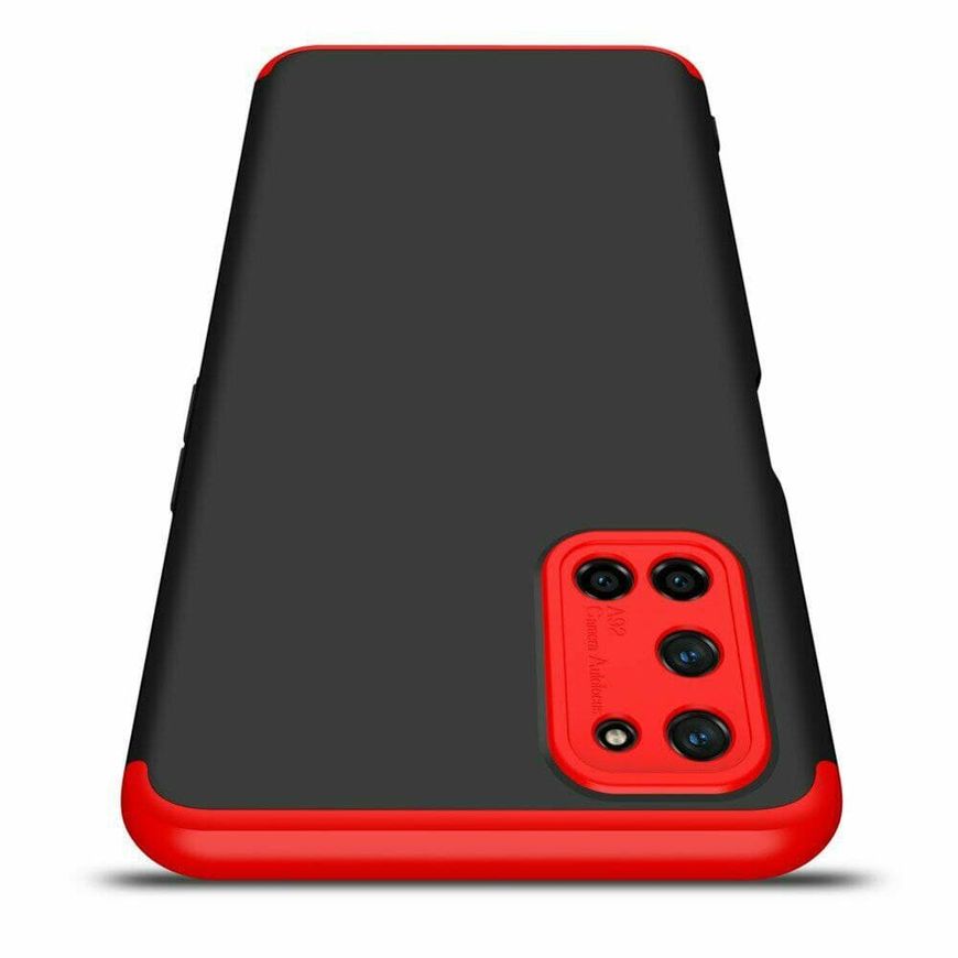 Чехол GKK 360 градусов для Oppo A52 - Черно-Красный фото 2
