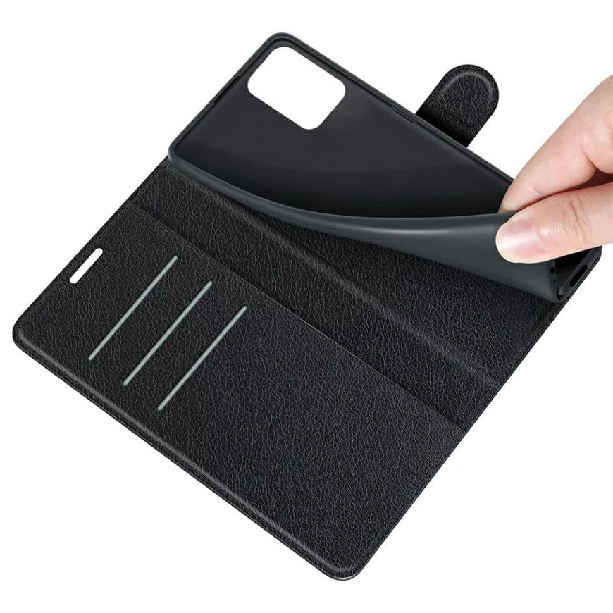 Чехол-Книжка с карманами для карт на Xiaomi 11T / 11T Pro - Черный фото 4