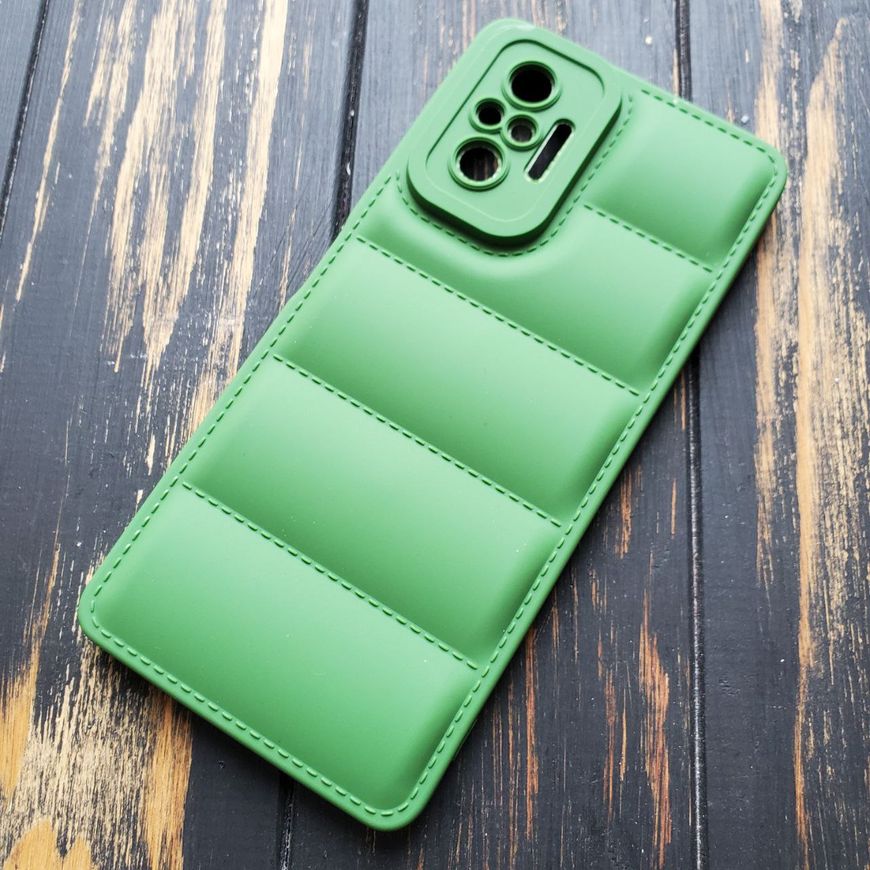 Чехол силиконовый Down Jacket для Xiaomi Redmi Note 10 Pro - Зелёный фото 2