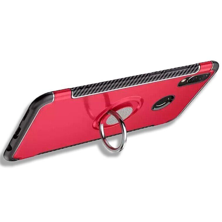 Протиударний чохол з кільцем для Huawei P Smart Plus - Рожевий фото 3