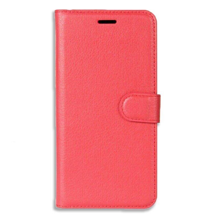 Чехол-Книжка с карманами для карт на Huawei P20 lite - Красный фото 3