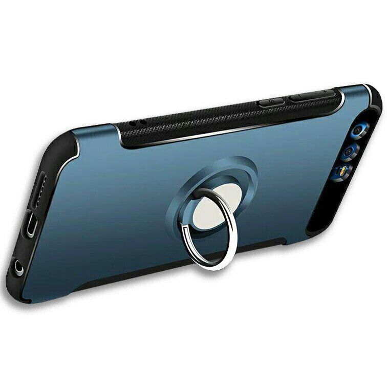 Протиударний чохол з кільцем для Huawei Honor 9 - Синій фото 2