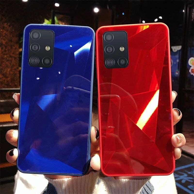Стеклянный чехол Diamond для Samsung Galaxy A31 - Красный фото 4