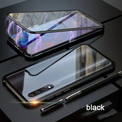 Магнитный чехол с защитным стеклом для Xiaomi Mi9 - Черный фото 1