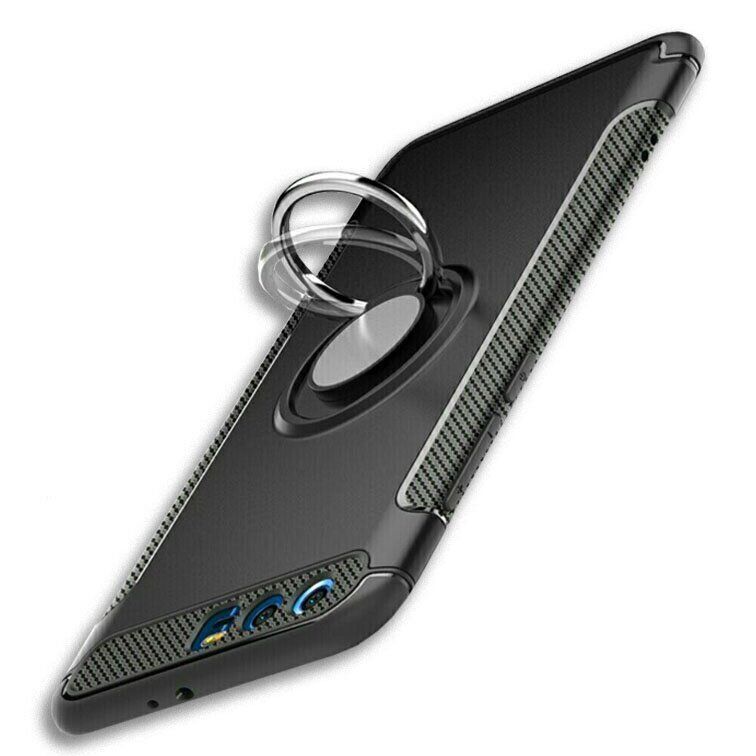 Протиударний чохол з кільцем для Huawei Honor 9 - Чорний фото 3