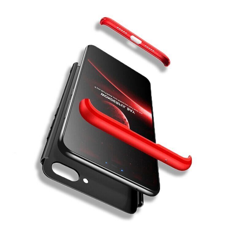 Чехол GKK 360 градусов для Oppo A12 - Черно-Красный фото 5