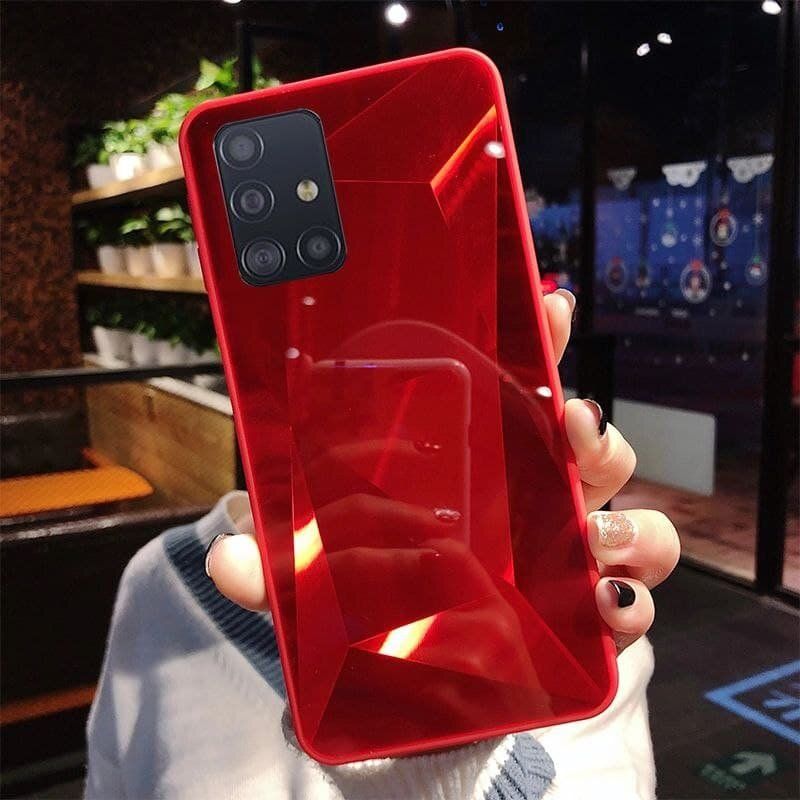 Стеклянный чехол Diamond для Samsung Galaxy A31 - Красный фото 1