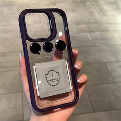 Чехол с подставкой и стеклом на камеру Lens Shield для iPhone 14 Pro - Фиолетовый фото 1