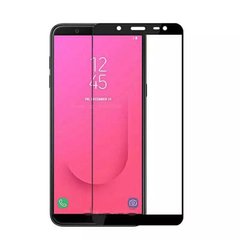 Защитное стекло 2.5D на весь экран для Samsung Galaxy J8 (2018) / J810 - Чёрный фото 1